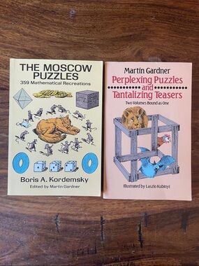 2 Brainteasers Books: Moscow Puzzles (Kordemsky) + Perplexing Puzzles (Gardner)